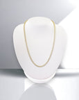 Firenze Tennis Necklace 10TW 14K Yellow Gold Lab Diamond Side View – Cherry Pick Diamonds St. Louis MO