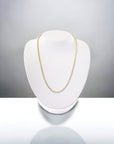Firenze Tennis Necklace 6TW 14K Yellow Gold Lab Diamond Side View – Cherry Pick Diamonds St. Louis MO