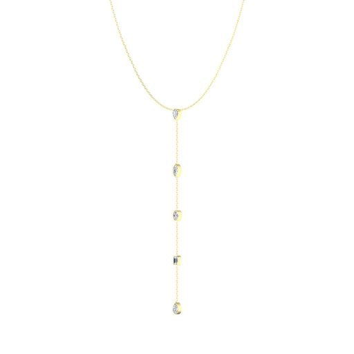 Ibiza Necklace YG 14K yellow gold lab created diamond chain – Cherry Pick Diamonds St. Louis MO