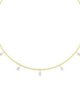 Toledo PS floating station necklace in 14K yellow gold with pear shape lab created diamonds – Cherry Pick Diamonds Clayton St. Louis MO
