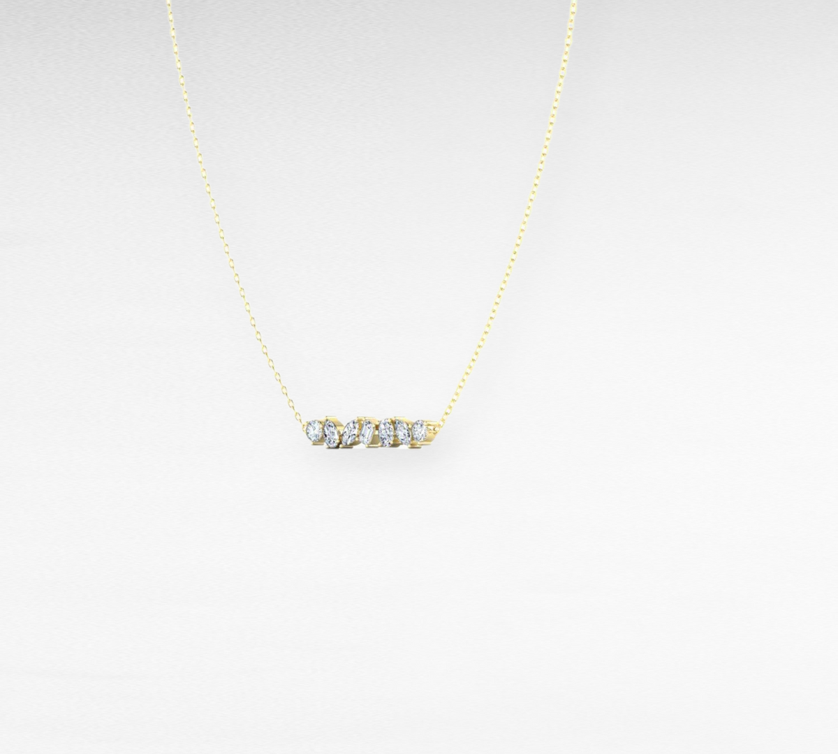 Vienna YG 14K yellow gold necklace with lab created diamonds – Cherry Pick Diamonds St. Louis MO