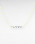 Vienna YG multi-shaped diamond necklace in 14K yellow gold, open cable chain – Cherry Pick Diamonds Clayton St. Louis MO