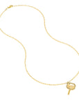 Diamond Key Necklace Gold Key Pendant Close-Up Diamond Frame – Cherry Pick Diamonds Clayton MO