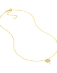 Negril Diamond Palm Tree Pendant Close-Up 14K Yellow Gold – Cherry Pick Diamonds Clayton MO