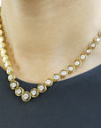 La Triomphe Vintage Diamond Necklace Close-Up Antique 18K Gold – Cherry Pick Diamonds Clayton MO