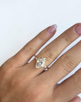 Top view of Marquise Crown ring showcasing five stone diamond setting in yellow gold — Cherry Pick Diamonds Clayton Missouri