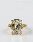 Georgian Old Mine ring in 14K yellow gold with 7.32ct elongated old mine cut lab created diamond – Cherry Pick Diamonds Clayton St. Louis MO