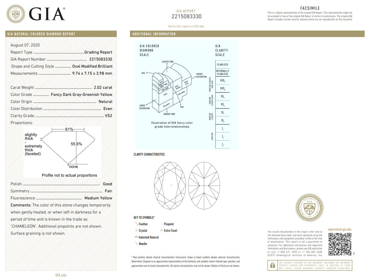 Trio Chameleon rare diamond yellow gold engagement ring GIA certified – Cherry Pick Diamonds Clayton MO