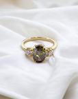 Trio Chameleon engagement ring in 18K yellow gold with 2.02ct natural chameleon color-changing diamond – Cherry Pick Diamonds Clayton St. Louis MO