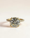 2.22 carat natural old European cut diamond ring in 14K yellow gold pavé band – Paris Old Euro by Cherry Pick Diamonds