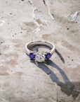 Trio 1.05 Euro three stone ring in platinum with old European cut diamond – Cherry Pick Diamonds Clayton St. Louis MO