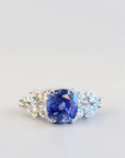Sapphire Class 2.50ct natural royal blue cushion sapphire platinum ring – Cherry Pick Diamonds St. Louis Missouri