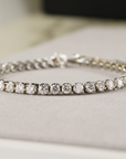 Firenze Buttercup White Gold 14K 9ct Natural Round Brilliant Diamond Tennis Bracelet – Cherry Pick Diamonds Clayton St. Louis MO
