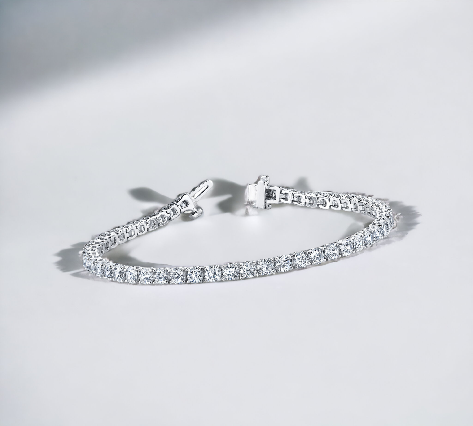 Firenze Tennis Bracelet 18K White Gold 11.92ct Natural Round Brilliant Diamonds – Cherry Pick Diamonds Clayton St. Louis MO