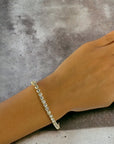 18K Yellow Gold Natural Diamond Tennis Bracelet Shared Prong 12ct – Cherry Pick Diamonds St. Louis MO