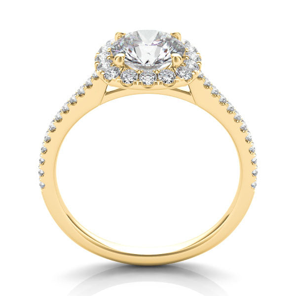 Milan YG 14K yellow gold halo setting for old European cut diamond – Cherry Pick Diamonds Clayton MO