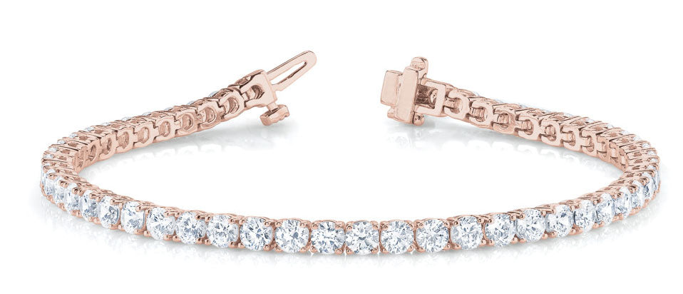 Firenze Tennis Bracelet 14K Rose Gold Natural Diamond F-G SI1 – Cherry Pick Diamonds Clayton St. Louis MO
