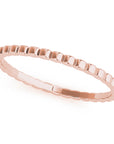 Soho Rose Gold Beaded Band Close-Up 2mm – Cherry Pick Diamonds Clayton MO