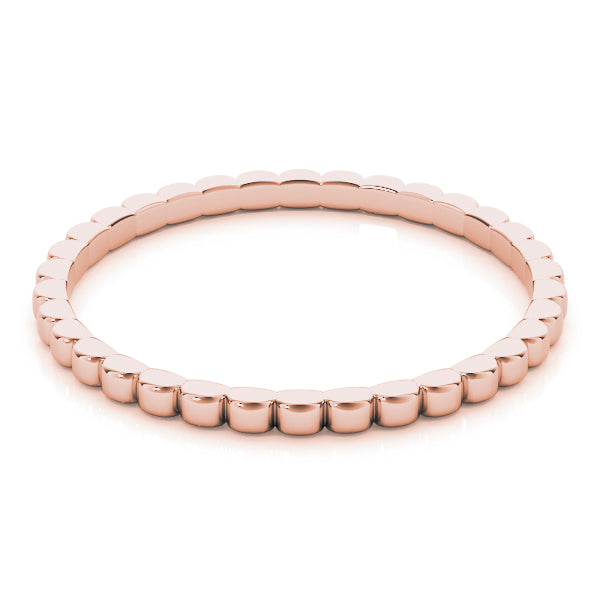 Soho Rose Gold 14K Beaded Wedding Band 2mm Stackable – Cherry Pick Diamonds Clayton St. Louis MO