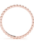 Soho Rose Gold 14K Beaded Band Side View – Cherry Pick Diamonds St. Louis MO