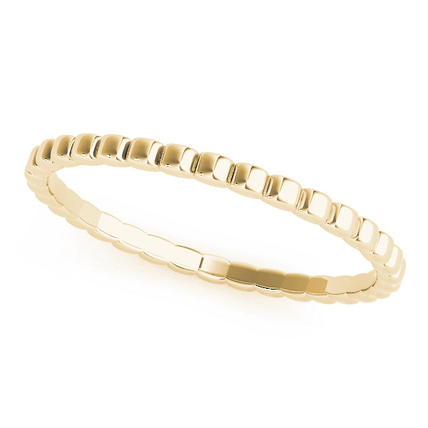 Soho Yellow Gold Beaded Band Close-Up 2mm – Cherry Pick Diamonds Clayton MO