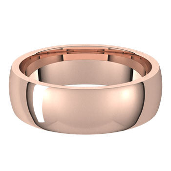 Classico Rose Gold 14K Half Round Comfort Fit Men's Wedding Band 7mm – Cherry Pick Diamonds Clayton St. Louis MO