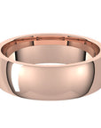 Classico Rose Gold 14K Half Round Comfort Fit Men's Wedding Band 7mm – Cherry Pick Diamonds Clayton St. Louis MO