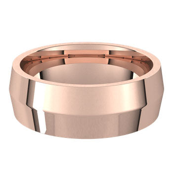 Coltello Rose Gold 14K Knife Edge Comfort Fit Men's Wedding Band 7mm – Cherry Pick Diamonds Clayton St. Louis MO