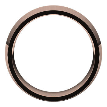 Coltello Rose Gold Knife Edge Men's Wedding Band Profile View – Cherry Pick Diamonds St. Louis MO