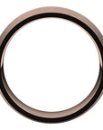 Coltello Rose Gold Knife Edge Men's Wedding Band Profile View – Cherry Pick Diamonds St. Louis MO