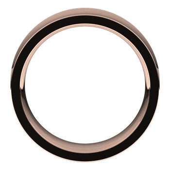 Convo Rose Gold Concave Men's Wedding Band Profile View – Cherry Pick Diamonds St. Louis MO