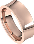 Convo Rose Gold Concave Comfort Fit Wedding Band Side View – Cherry Pick Diamonds St. Louis MO