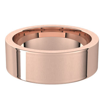 Flato Rose Gold 14K Flat Comfort Fit Men's Wedding Band 7mm – Cherry Pick Diamonds Clayton St. Louis MO