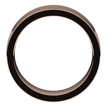 Flato Rose Gold Flat Men's Wedding Band Profile View – Cherry Pick Diamonds St. Louis MO