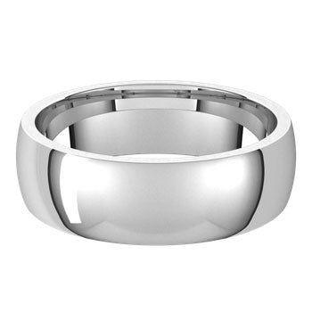 Classico 14K White Gold Half Round Comfort Fit Men's Wedding Band 7mm – Cherry Pick Diamonds Clayton St. Louis MO