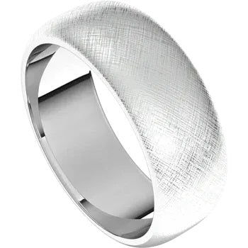 Classico White Gold Wedding Band Florentine Finish – Cherry Pick Diamonds St. Louis MO