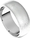 Classico White Gold Wedding Band Florentine Finish – Cherry Pick Diamonds St. Louis MO
