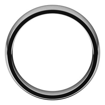 Classico White Gold Men's Wedding Band Satin Finish Profile – Cherry Pick Diamonds St. Louis MO