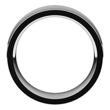 Convo White Gold Concave Men's Wedding Band Profile View – Cherry Pick Diamonds St. Louis MO