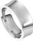 Convo White Gold Concave Comfort Fit Wedding Band Side View – Cherry Pick Diamonds St. Louis MO