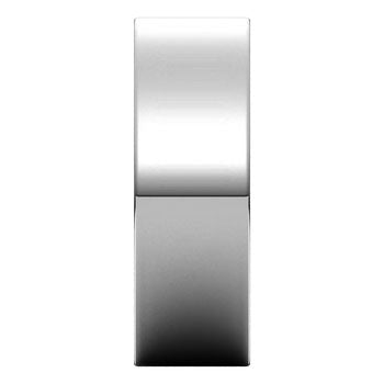 Flato 14K White Gold Flat Wedding Band Close-Up – Cherry Pick Diamonds Clayton MO