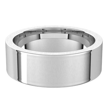 Flato 14K White Gold Flat Comfort Fit Men's Wedding Band 7mm – Cherry Pick Diamonds Clayton St. Louis MO