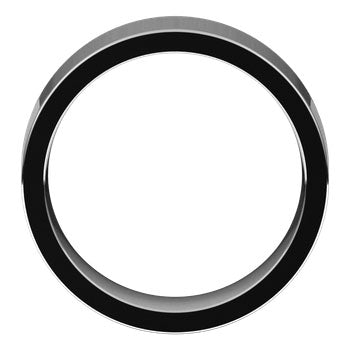 Flato White Gold Flat Men's Wedding Band Profile View – Cherry Pick Diamonds St. Louis MO