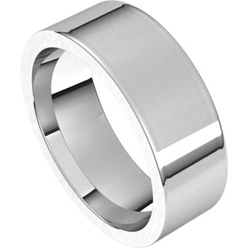 Flato White Gold Flat Comfort Fit Wedding Band Side View – Cherry Pick Diamonds St. Louis MO