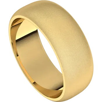 Classico Yellow Gold Wedding Band Bead Blast Matte Finish – Cherry Pick Diamonds Clayton MO