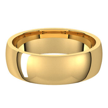 Classico Yellow Gold 14K Half Round Comfort Fit Men's Wedding Band 7mm – Cherry Pick Diamonds Clayton St. Louis MO