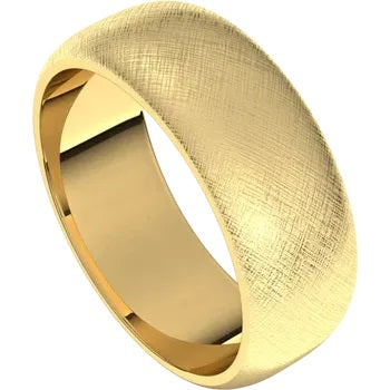 Classico Yellow Gold Wedding Band Florentine Finish – Cherry Pick Diamonds St. Louis MO