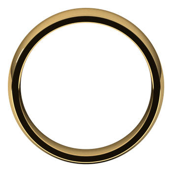Classico Yellow Gold Men's Wedding Band Satin Finish Profile – Cherry Pick Diamonds St. Louis MO