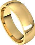 Classico Yellow Gold Half Round Comfort Fit Wedding Band Side View – Cherry Pick Diamonds St. Louis MO