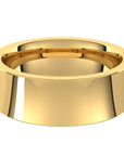 Convo Yellow Gold 14K Concave Comfort Fit Men's Wedding Band 7mm – Cherry Pick Diamonds Clayton St. Louis MO